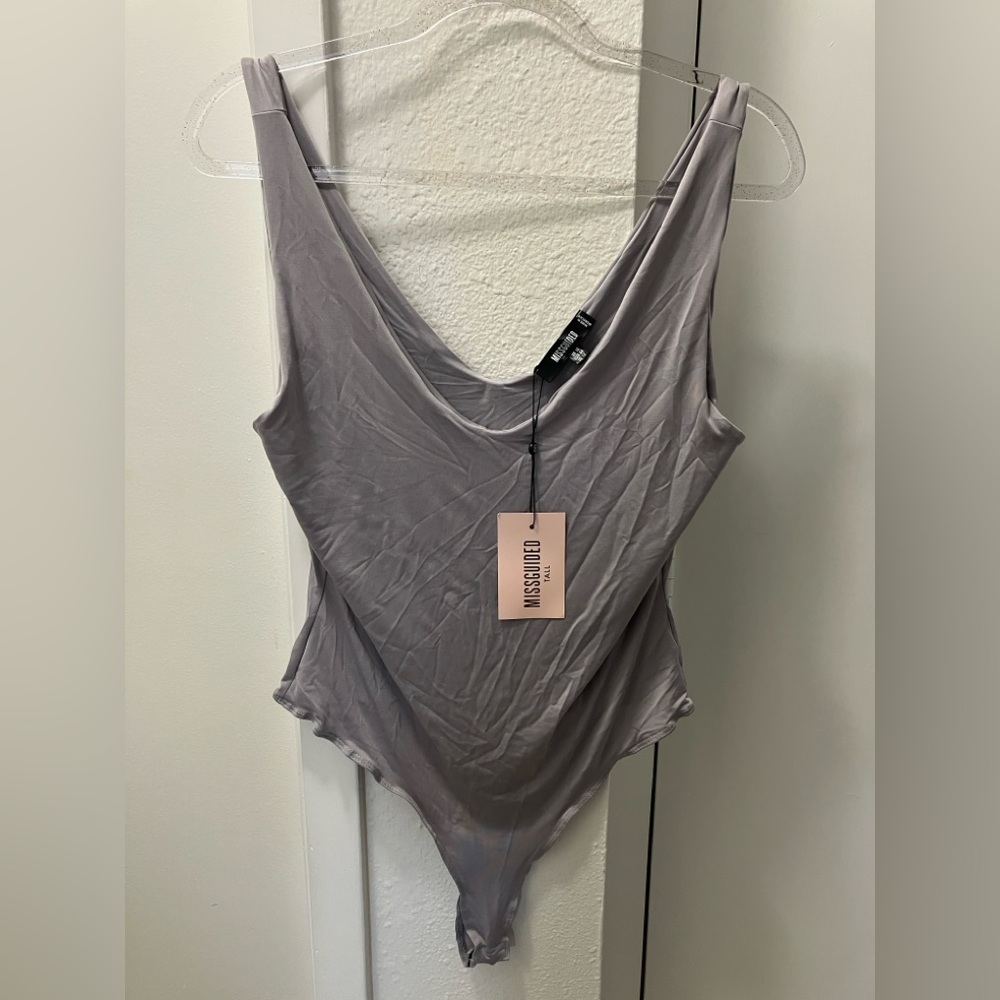 Missguided+ Light Gray Bodysuit